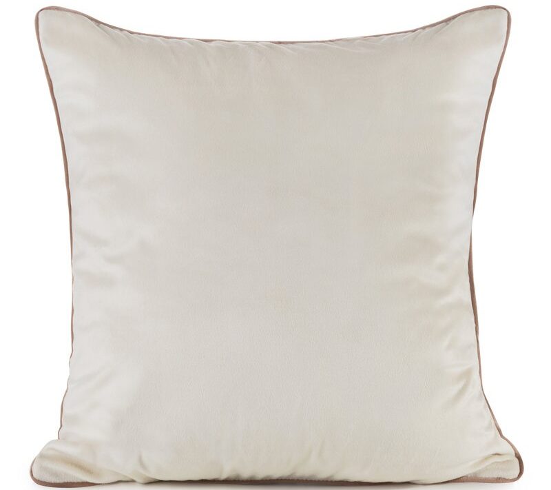 Poszewka welwetowa Gaja 2 kremowa 45 X 45 cm – miękka w dotyku