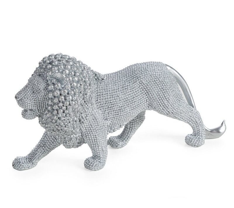 Figurka ceramiczna Eldo srebrna 23 X 6 X 12 cm – idealna na konsolę