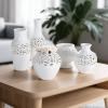 Wazon ceramiczny CELIA kremowy O 12 X 25 CM – na suszone kwiaty