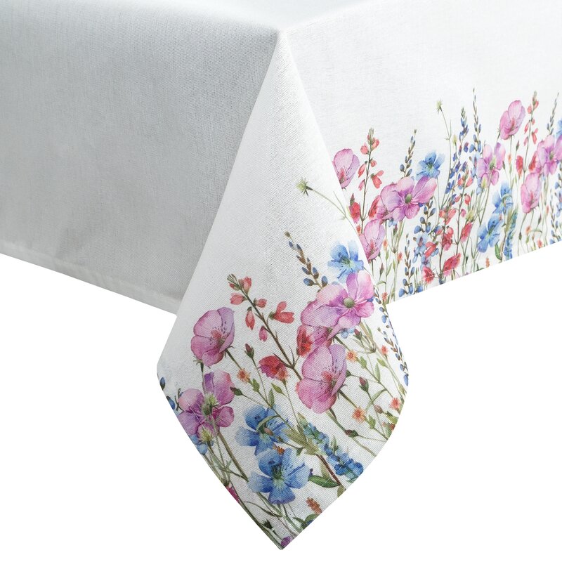 Obrus Ruby biały 140 X 220 CM – dekoracyjny z nadrukiem