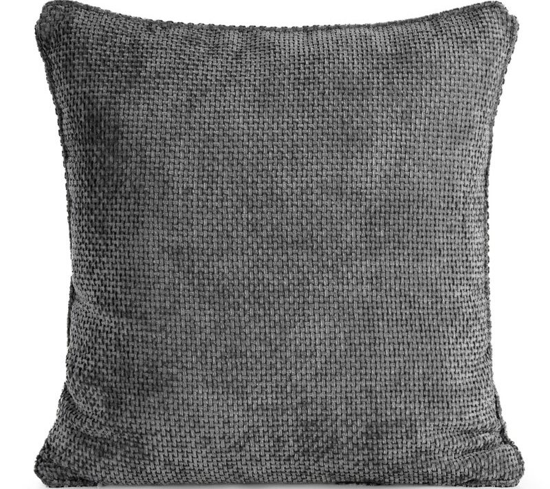 Poszewka szenilowa 6 stalowa 45 X 45 cm – miękka w dotyku