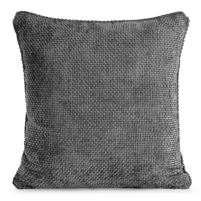 Poszewka szenilowa 6 stalowa 45 X 45 cm – miękka w dotyku