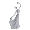 Figurka ceramiczna Eldo srebrna 17 X 6 X 17 CM – z motywem słoni