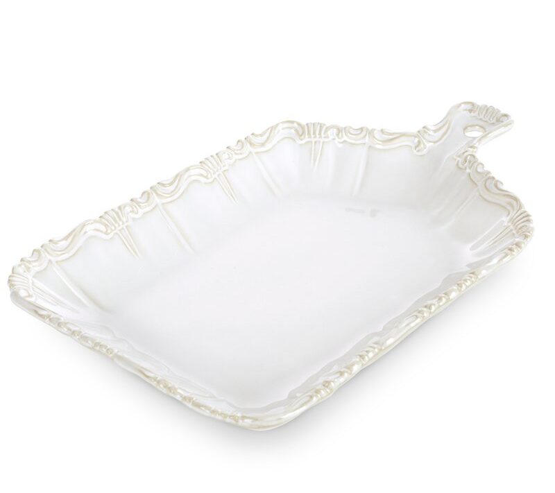 Patera ceramiczna Arleta kremowa 32 X 20 X 4 CM – na owoce i dekoracje