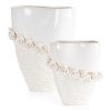 Wazon ceramiczny Eliana kremowy 27 X 13 X 32 cm – do stylowych kompozycji