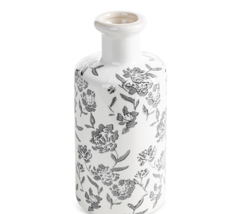 Wazon ceramiczny Vivian (03) biały O 11 X 25 CM – na susze i kwiaty