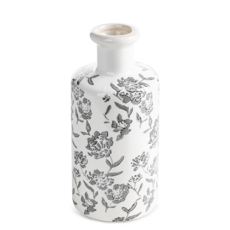 Wazon ceramiczny Vivian (03) biały O 11 X 25 CM – na susze i kwiaty