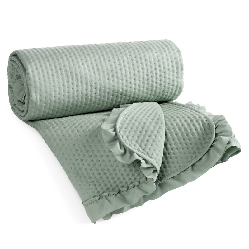 Narzuta D91 Falbanka szałwiowa 240 X 220 cm – miękka microfibra