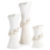 Wazon ceramiczny Eliana kremowy 14 X 10 X 38 CM – na susze i kwiaty