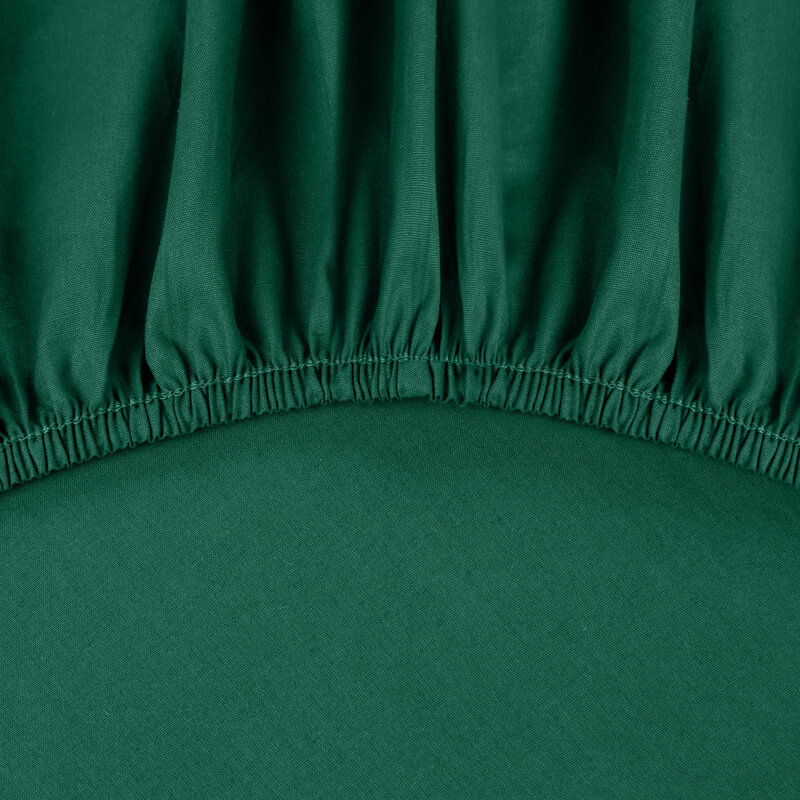 Prześcieradło z gumką Basic butelkowy zielony 160 X 200 X 30 CM – miękkie i trwałe