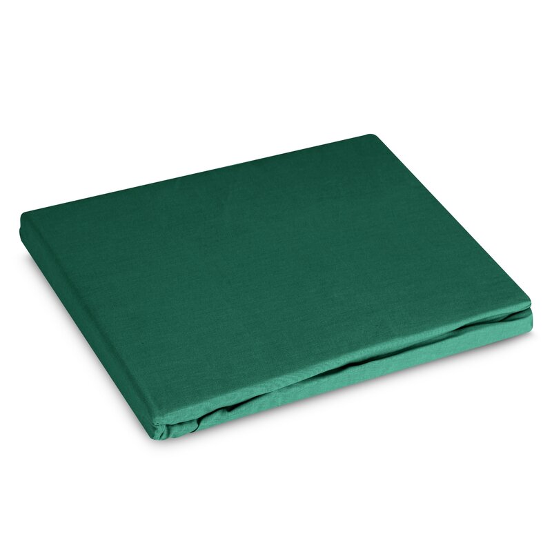 Prześcieradło z gumką Basic butelkowy zielony 160 X 200 X 30 CM – miękkie i trwałe