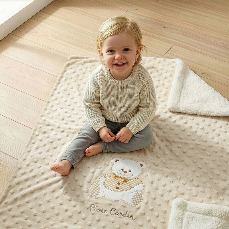 Kocyk dziecięcy Pierre Cardin BABY4 beżowy 110 X 140 CM – miękki i ciepły