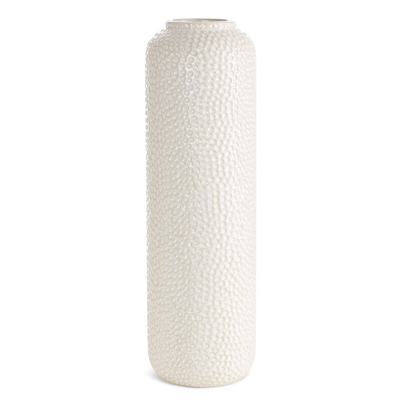 Wazon ceramiczny Alexa kremowy O 15 X 49 CM – na suszone kwiaty
