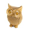 Figurka sowa ceramiczna Eldo złota 8 X 6 X 11 cm – z efektem połysku