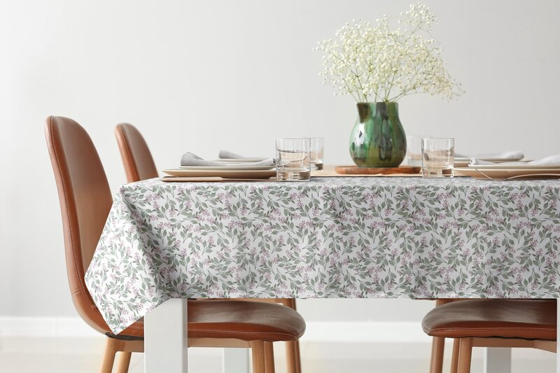 Obrus Grace biały 140 X 180 cm – z naturalnym wzorem