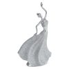 Figurka ceramiczna Eldo srebrna 14 X 7 X 26 cm – dodaje blasku wnętrzu