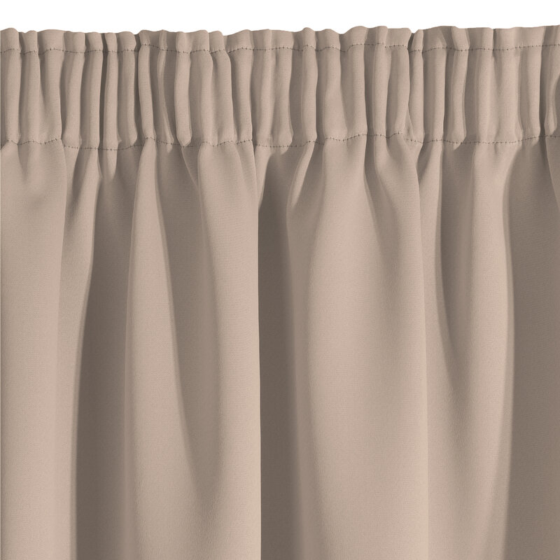 Zasłona gotowa Logan na taśmie beżowa 135 X 270 cm – skutecznie zaciemnia