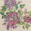 Obrus gobelinowy z motywem bzów Naturalny 40X100 – wiosenna dekoracja