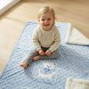 Koc dziecięcy BABY4 niebieski 80 X 110 cm – miękki i przytulny