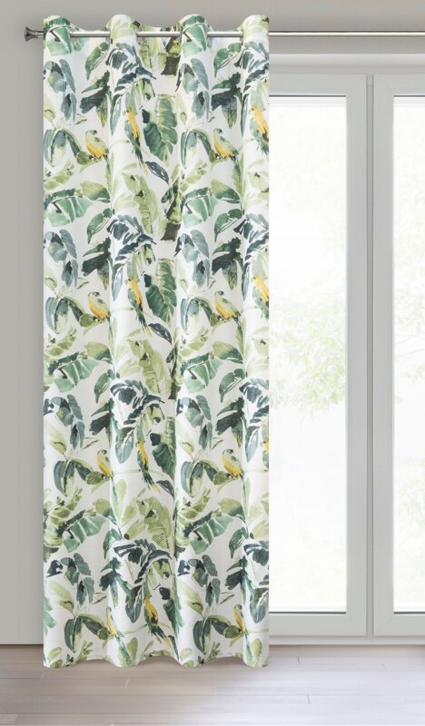 Zasłona gotowa D91 Flore brązowa 140 X 250 cm – zapewniająca półmrok