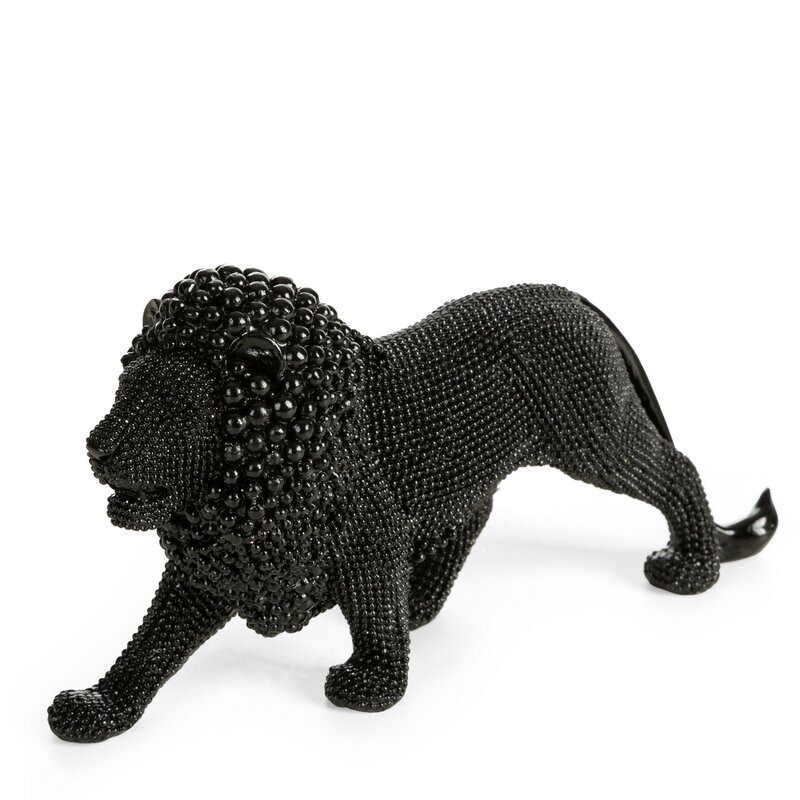Figurka ceramiczna ELDO czarna 23 X 6 X 12 CM – do salonu i gabinetu