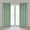Zasłona gotowa Linda zielona 140 X 250 CM – naturalny splot
