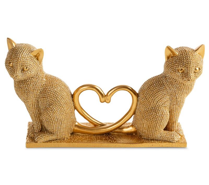 Figurka dekoracyjna ELDO złota 22 X 7 X 12 CM – uroczy symbol miłości