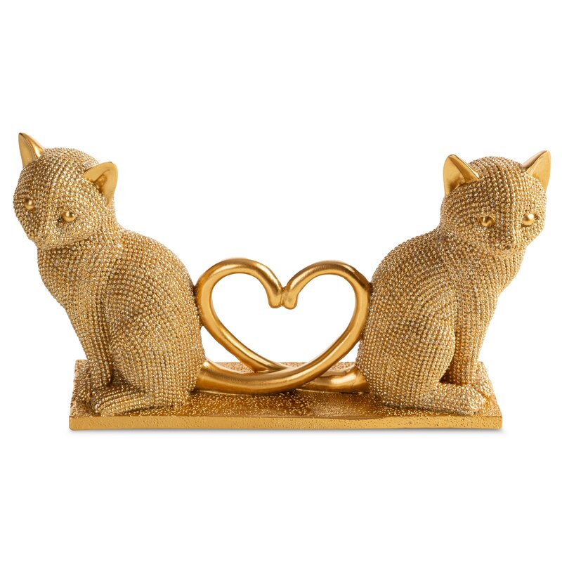 Figurka dekoracyjna ELDO złota 22 X 7 X 12 CM – uroczy symbol miłości
