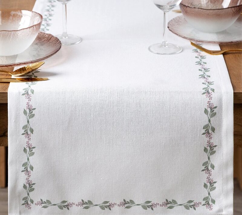 Bieżnik Lily biały 40 X 140 CM – doda subtelnej elegancji
