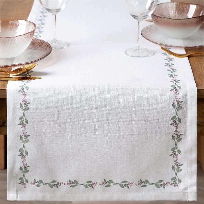 Bieżnik Lily biały 40 X 140 CM – doda subtelnej elegancji