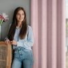 Zasłona gotowa Linda różowa 140 X 250 CM – o naturalnym splocie