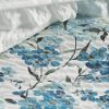 Narzuta NOA biała 210 X 170 cm – z kwiatowym wzorem