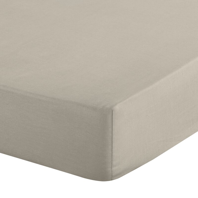 Prześcieradło z gumką Basic beżowe 220 X 200 X 30 cm – miękkie i trwałe