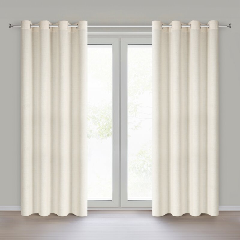 Zasłona gotowa Linda naturalna 140 X 250 cm – z naturalnym splotem
