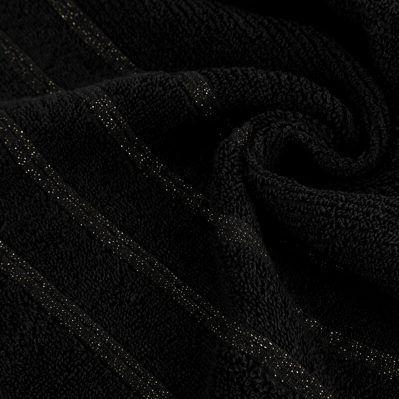 Ręcznik Amira Lurex 70X140cm czarny – miękki i chłonny