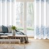 Zasłona gotowa NOA biała 140 X 250 CM – świeży kwiatowy wzór