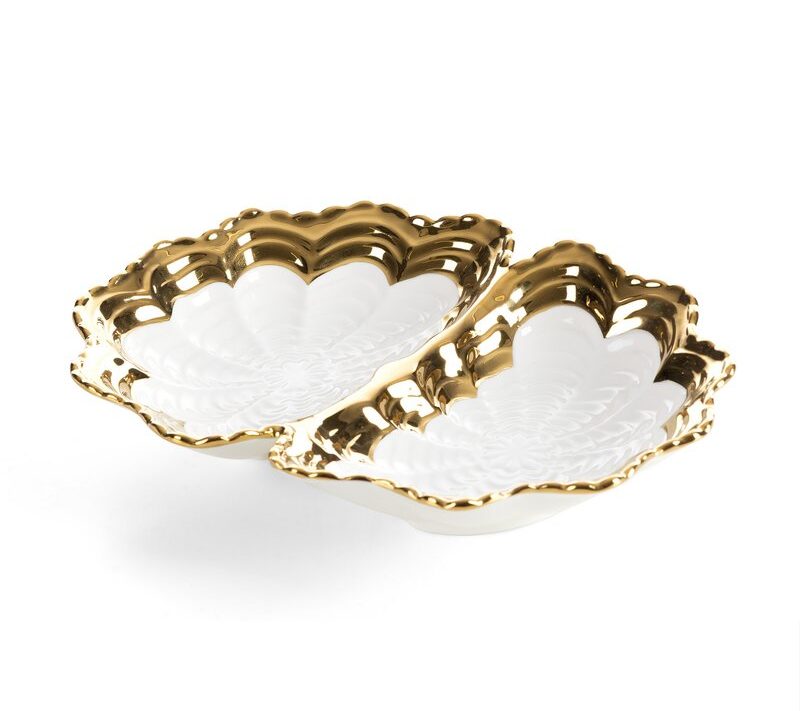 Misa ceramiczna Ester (01) biała 20 X 15 X 4 cm – na drobiazgi i ozdoby
