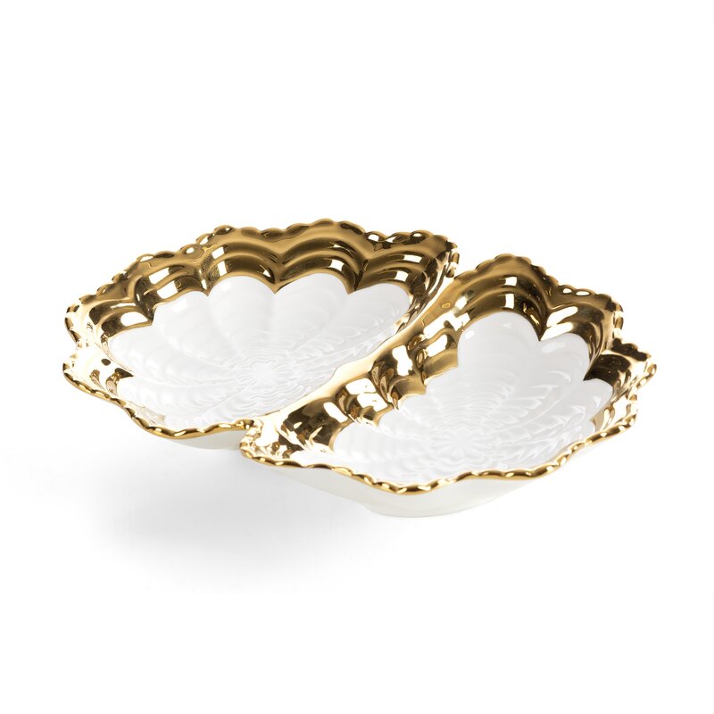 Misa ceramiczna Ester (01) biała 20 X 15 X 4 cm – na drobiazgi i ozdoby