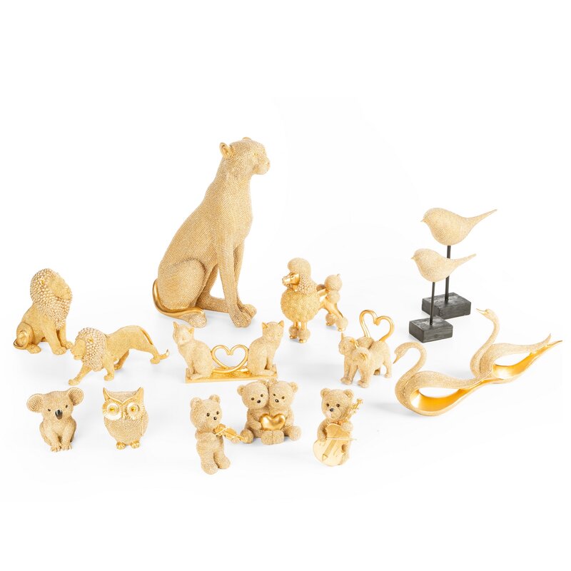 Figurka ceramiczna Eldo złota 32 X 16 X 43 CM – dodaje blasku wnętrzu