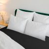 Prześcieradło z gumką BASIC czarne 180 X 200 X 30 CM – elastyczne i trwałe