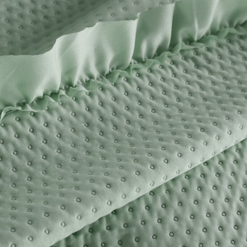 Narzuta D91 Falbanka szałwiowa 240 X 220 cm – miękka microfibra