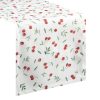 Obrus Cherry biały 40 X 140 CM – plamoodporny wzór wiśni