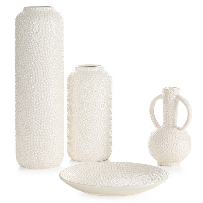 Wazon ceramiczny Alexa kremowy O 15 X 24 CM – na susze i kwiaty