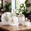 Wazon ceramiczny Sara (01) biały 18 X 16 X 25 CM – z misternymi detalami