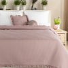 Narzuta D91 Falbanka pudrowa 240 X 220 CM – stylowa i przytulna