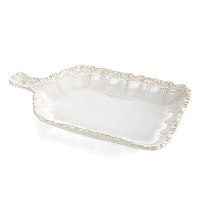 Patera dekoracyjna Arleta kremowa 26 X 14 X 3 CM – na dekoracje i przekąski