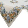 Obrus gobelinowy Wzór Kwiaty i Pisanki naturalny 100X100 – idealny na Wielkanoc