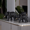 Figurka ceramiczna słoń OLI (01) czarna 39 X 15 X 24 CM – wyrafinowany akcent wnętrza