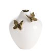 Wazon ceramiczny Sara (01) biały 18 X 16 X 25 CM – z misternymi detalami