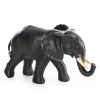 Figurka ceramiczna słoń OLI (01) czarna 39 X 15 X 24 CM – wyrafinowany akcent wnętrza